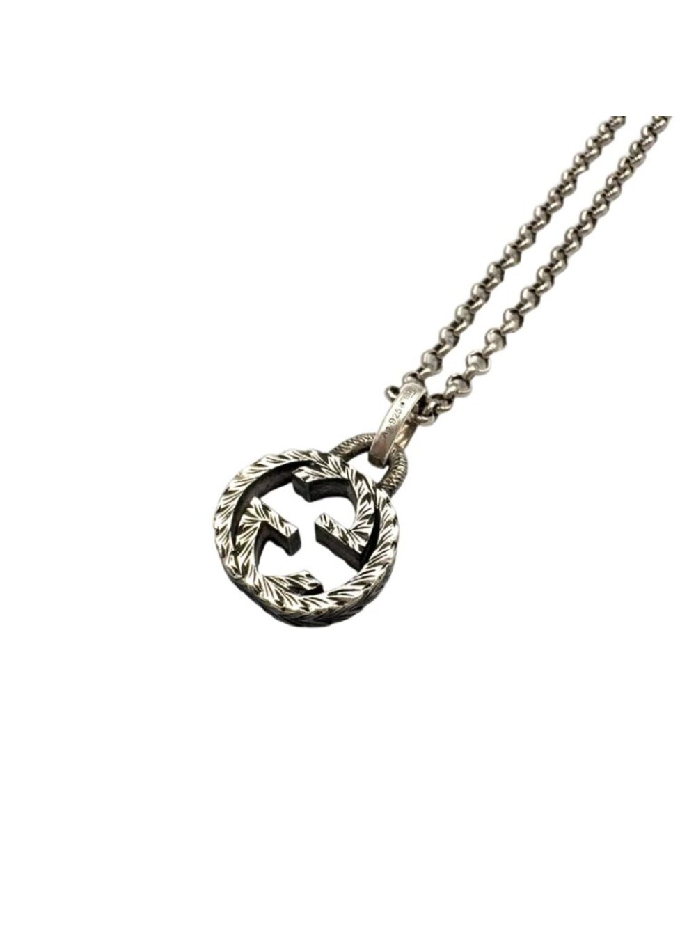 Gucci Interlocking Arabesque Silver Necklace - Picture 2 of 11